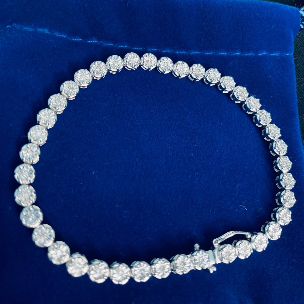 Diamond Tennis bracelet single 7.25”